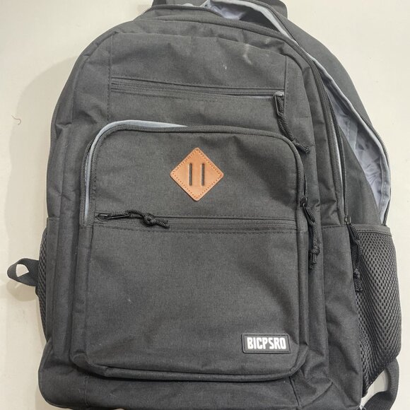 BICPSRO BlackBackpack USB Charger Lightweight College High School Bookbag Unisex - Picture 1 of 5